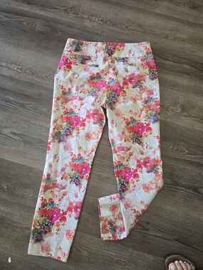 Soft Surroundings Floral Ankle Pants - Multi-Color size medium